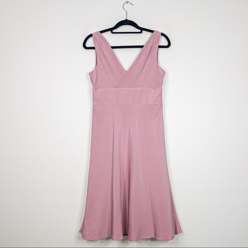 J. Crew Petite Sophia Pink Tricotine Silk Dress